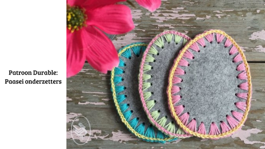 Patroon Durable: Paasei onderzetters
