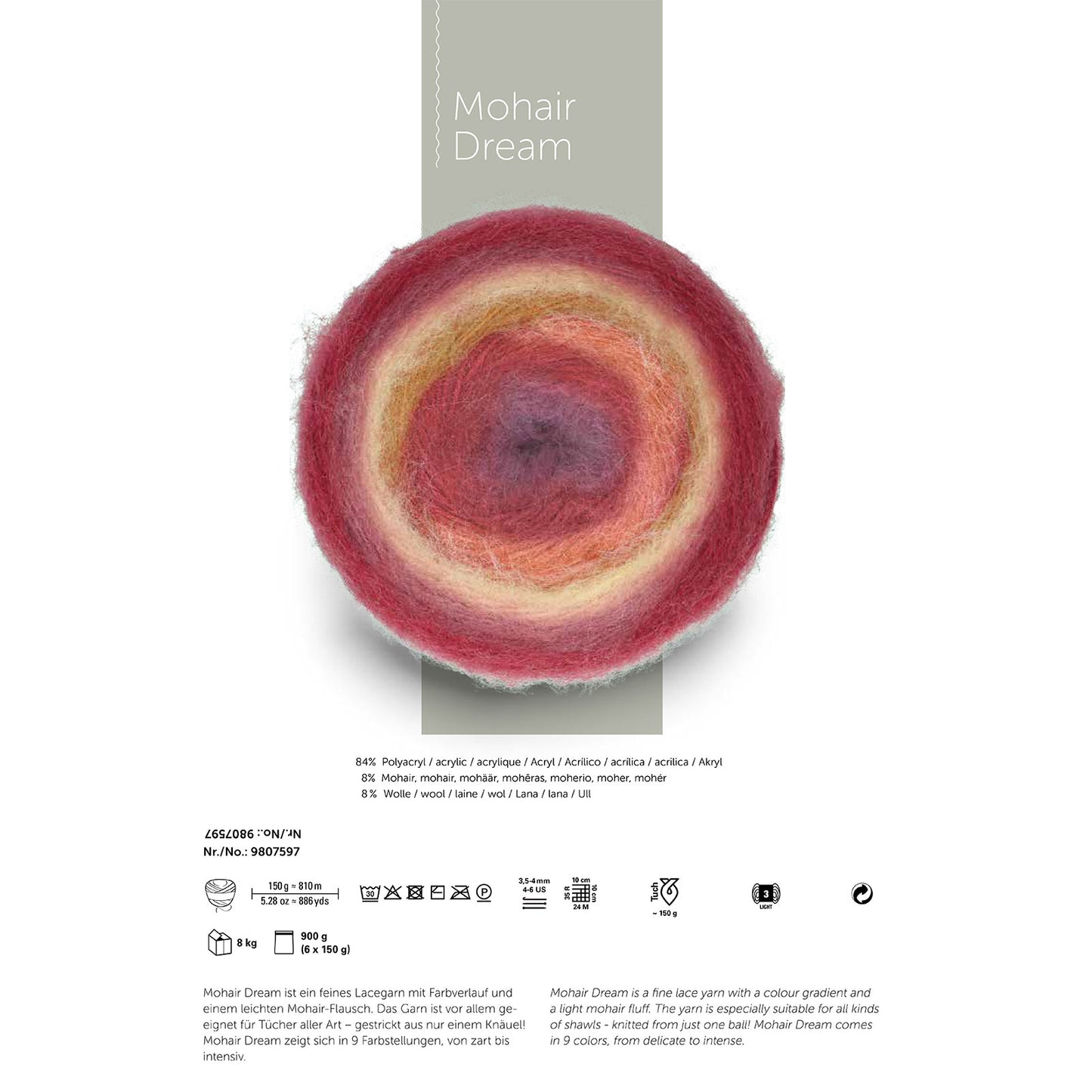 Schachenmayr Mohair Dream - Kantgaren met Prachtige Kleurverlopen