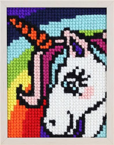 Pako Kinder Kruissteek Eenhoorn (Voorbedrukt, 18x24 cm)