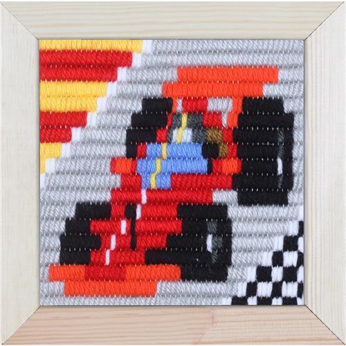 Pako Kinder Platsteek Raceauto (Voorbedrukt, 15x15 cm)