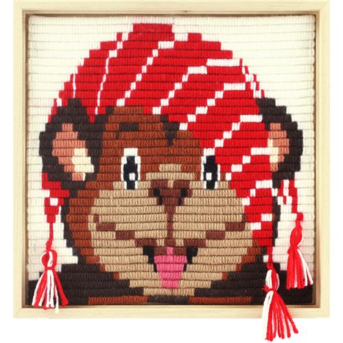 Pako Kinder Platsteek Aap (Voorbedrukt, 30x30 cm)