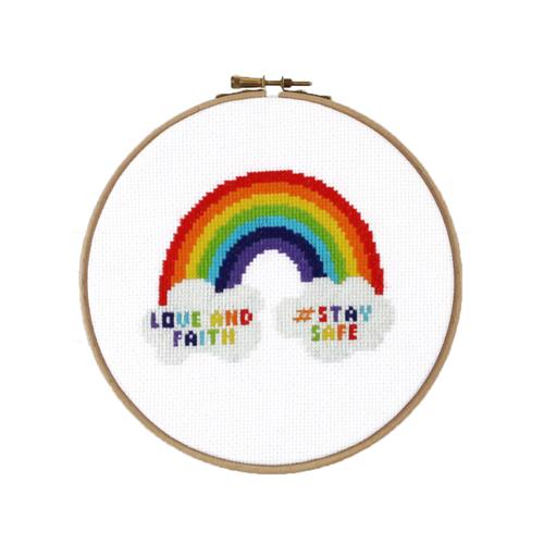 Pako Borduurpakket Stay Safe - Eenvoudig Telpatroon (17 cm)