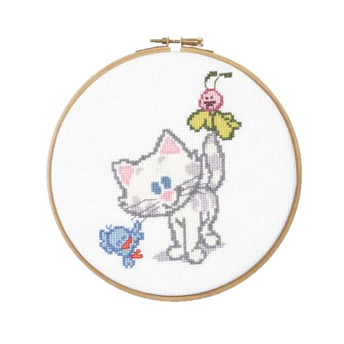 Pako Borduurpakket Buurpoes - Eenvoudig Telpatroon (17 cm)