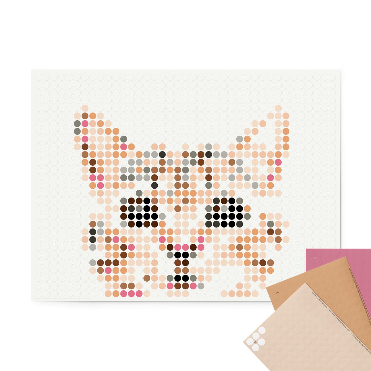 Dot on® | Pixelart set met dot stickers - Kat 30x40 cm