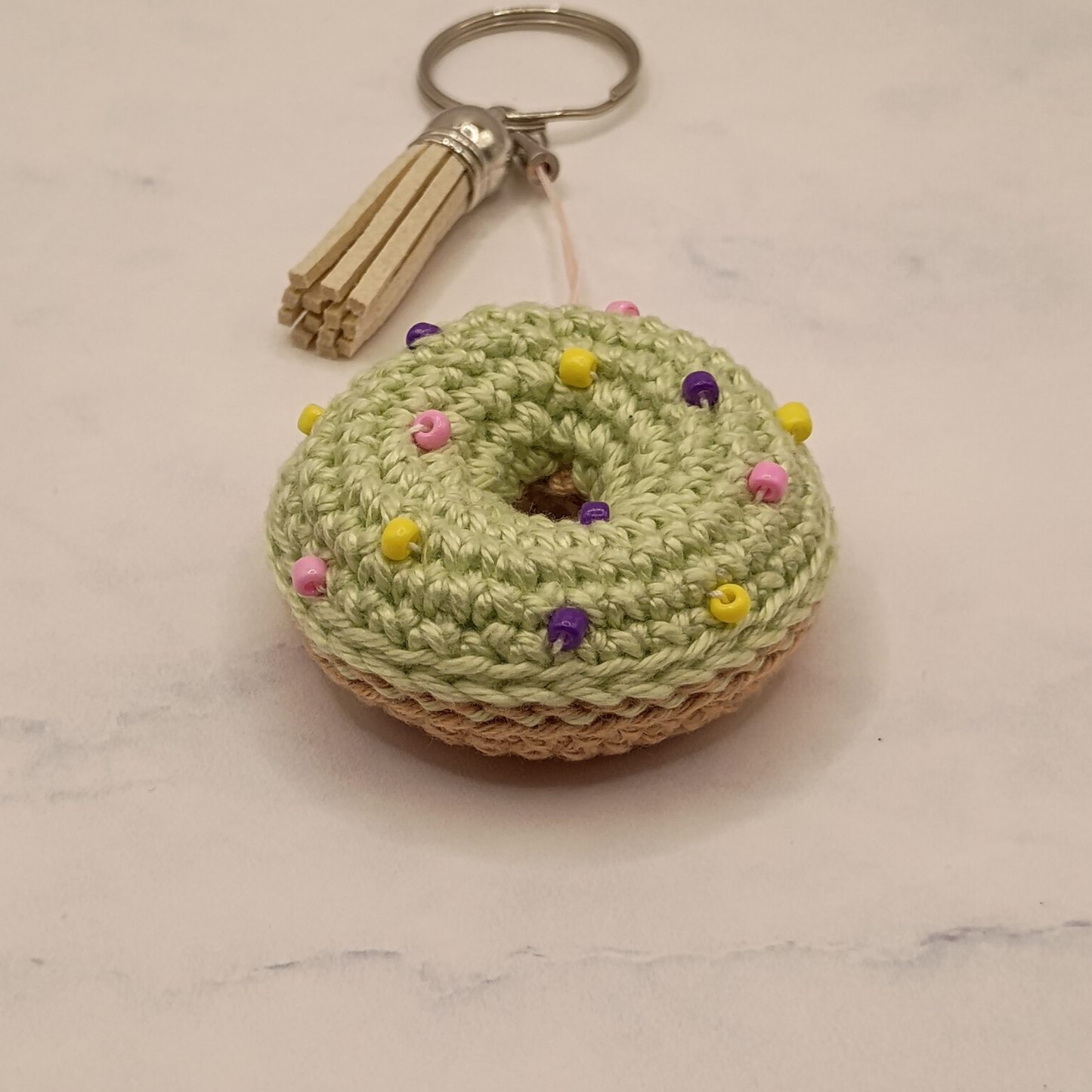 Handgemaakt | Sleutelhanger Donut Ø 4.5 cm