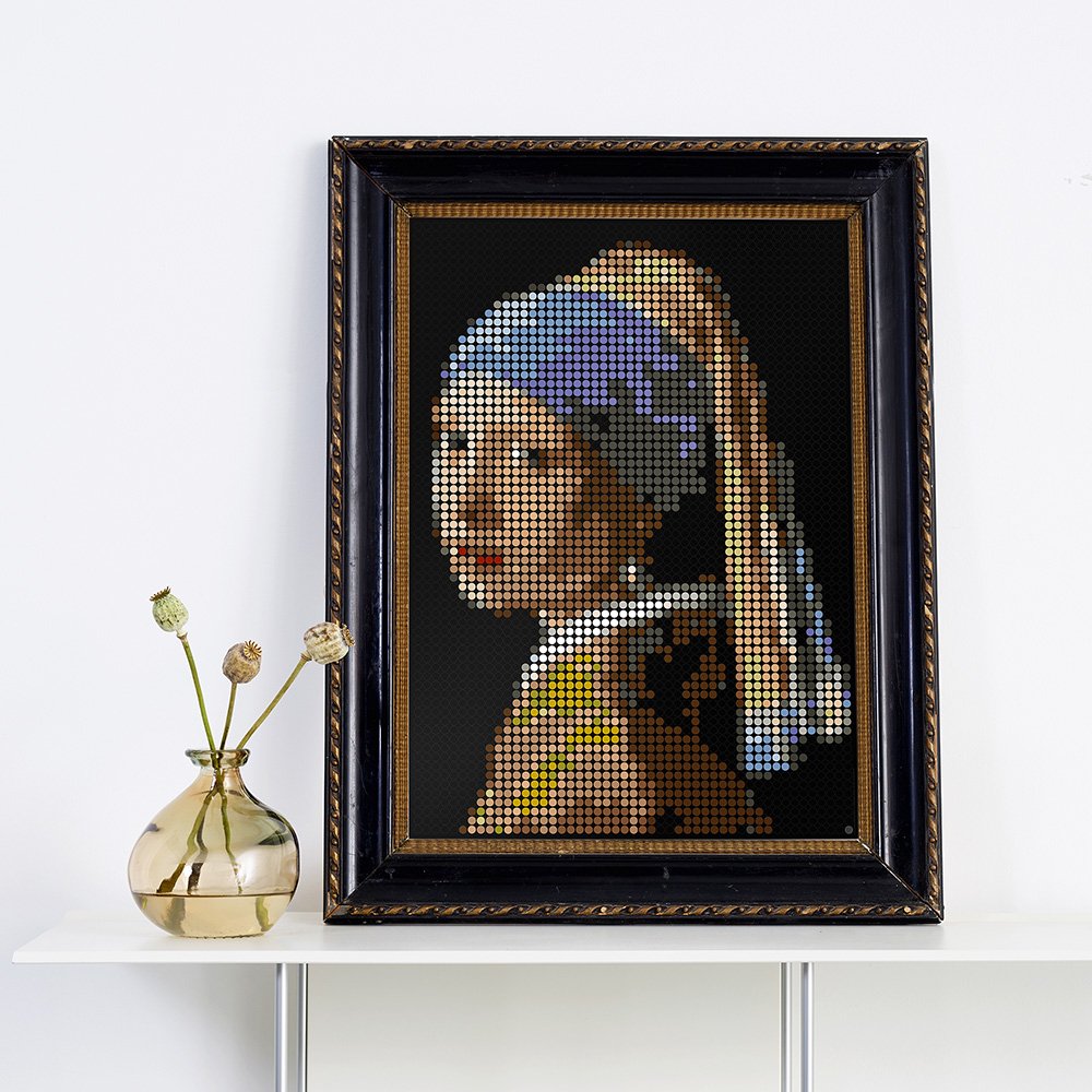 Dot on® | Pixelart set met dot stickers - Vermeer 50x70 cm