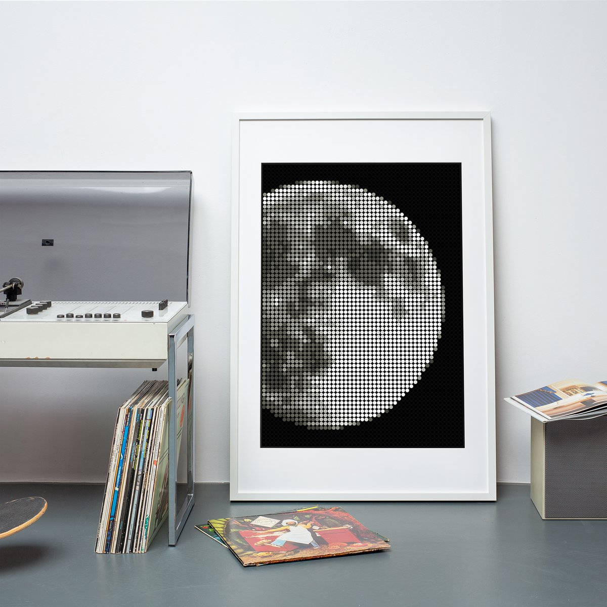 Dot on® | Pixelart set met dot stickers - Maan 50x70 cm