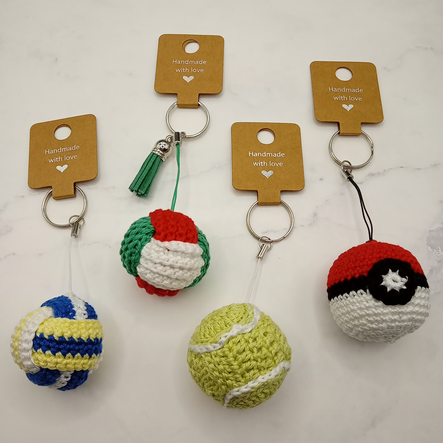 Handgemaakt | Sleutelhanger Gehaakte Volleybal