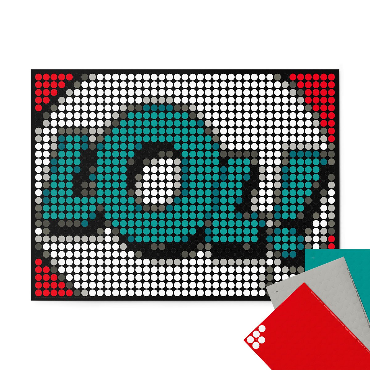 Dot on® | Pixelart set met dot stickers - LOL 30x40 cm