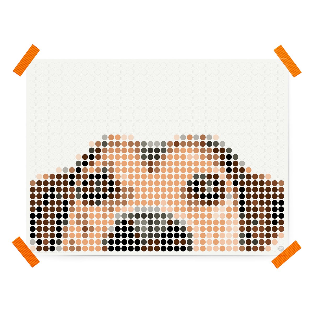 Dot on® | Pixelart set met dot stickers - Hond 30x40 cm