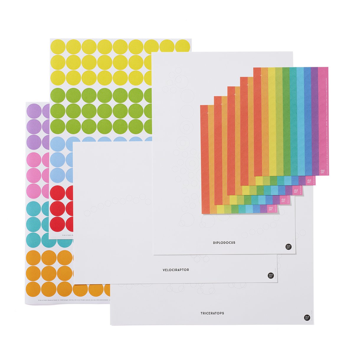 Dot on® | Dots this knutselset met dot stickers - Dino 21x30 cm