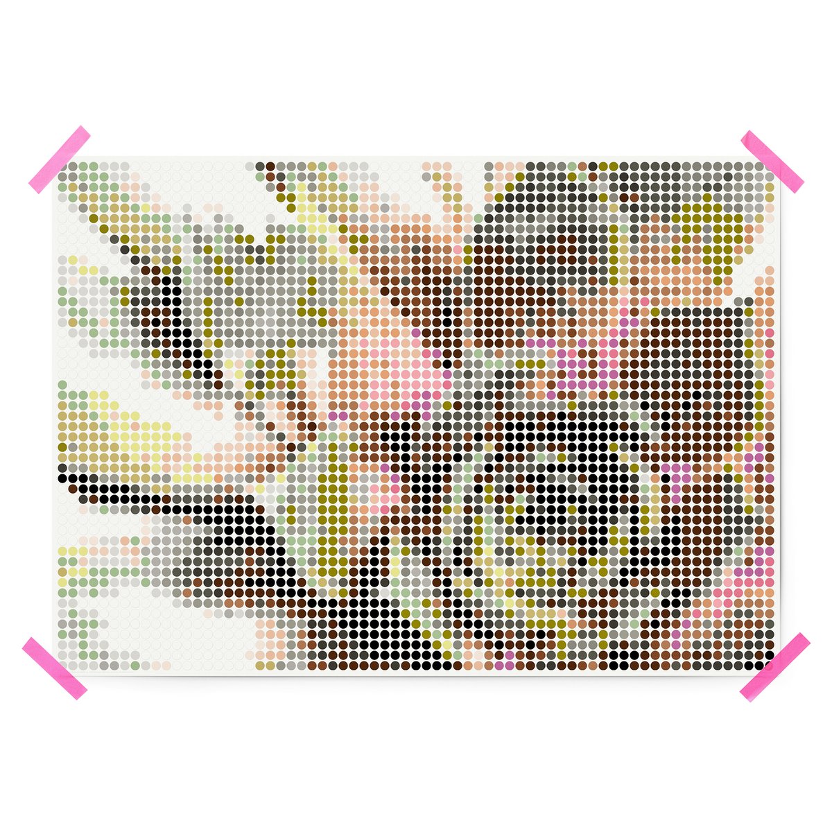 Dot on® | Pixelart set met dot stickers - Succu 50x70 cm