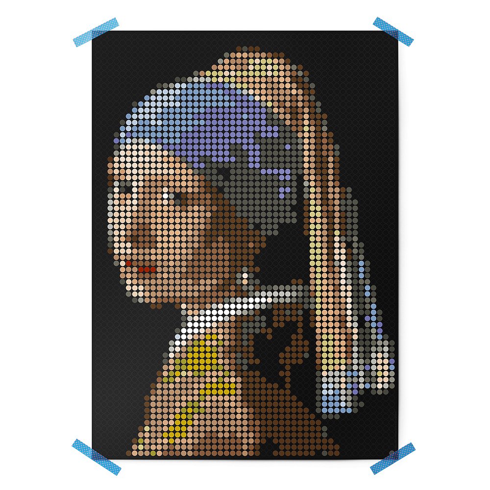 Dot on® | Pixelart set met dot stickers - Vermeer 50x70 cm