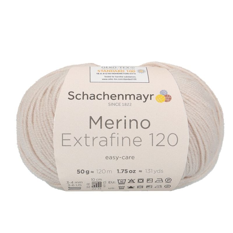 Schachenmayr Merino Extrafine 120 - Fil DK Doux & Lavable en Machine