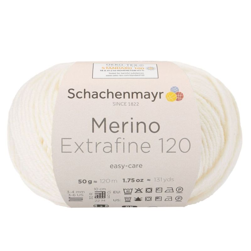 Schachenmayr Merino Extrafine 120 - Fil DK Doux & Lavable en Machine