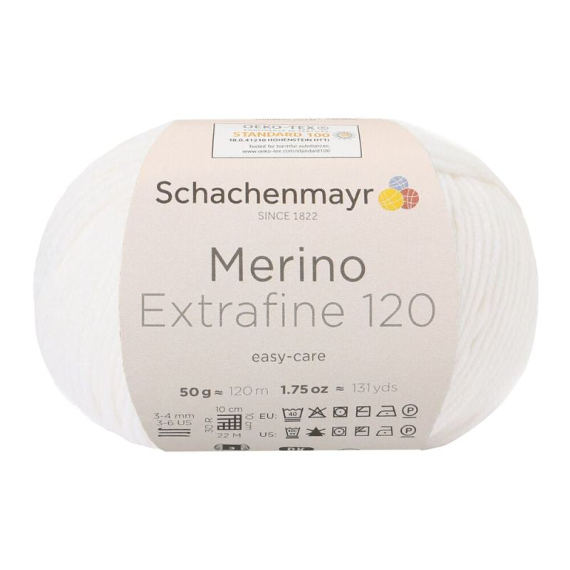 Schachenmayr Merino Extrafine 120 - Fil DK Doux & Lavable en Machine