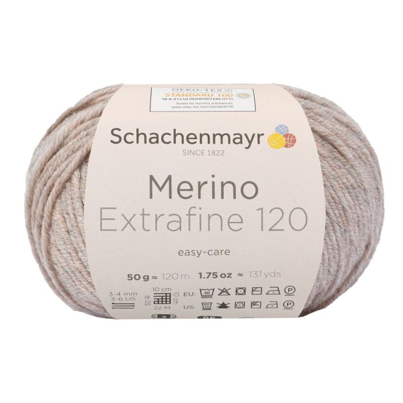Schachenmayr Merino Extrafine 120 - Fil DK Doux & Lavable en Machine