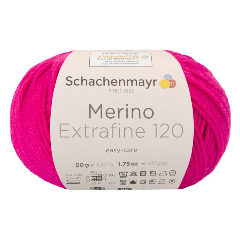Schachenmayr Merino Extrafine 120 - Fil DK Doux & Lavable en Machine