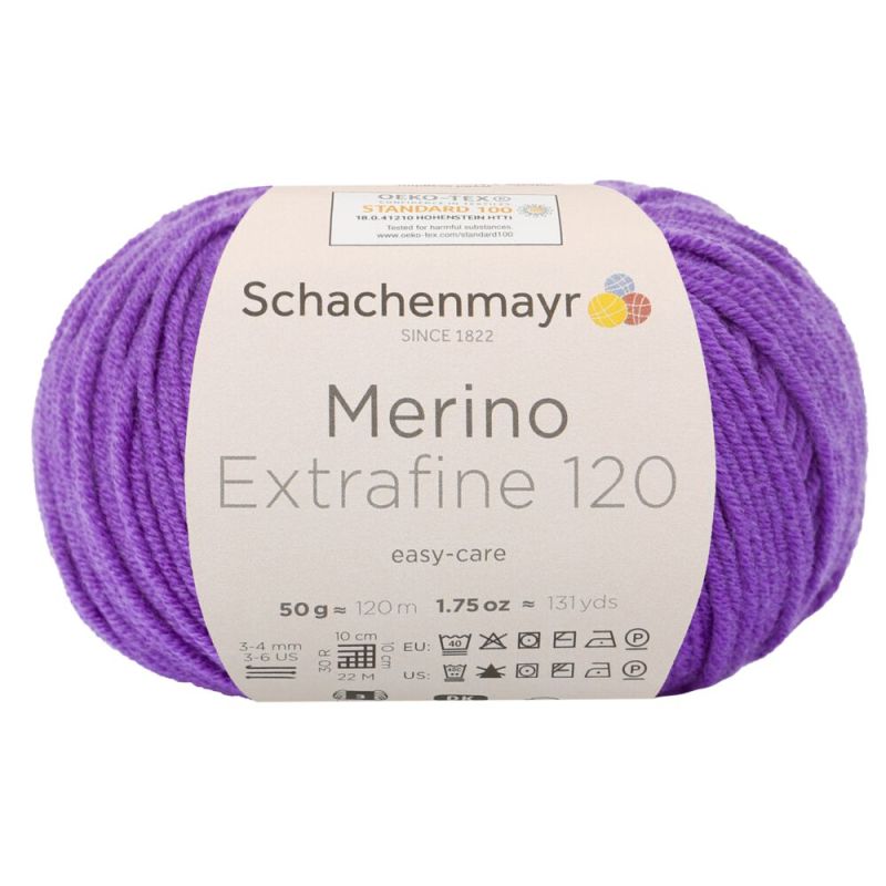 Schachenmayr Merino Extrafine 120 - Fil DK Doux & Lavable en Machine