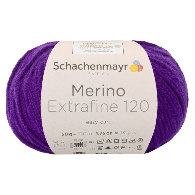 Schachenmayr Merino Extrafine 120 - Fil DK Doux & Lavable en Machine
