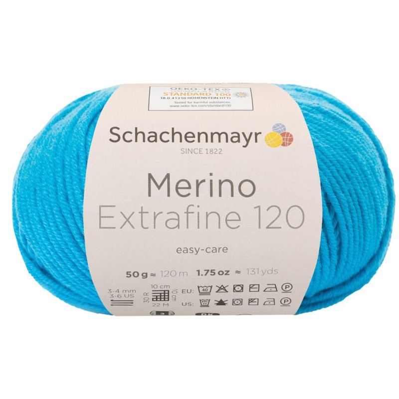 Schachenmayr Merino Extrafine 120 - Fil DK Doux & Lavable en Machine