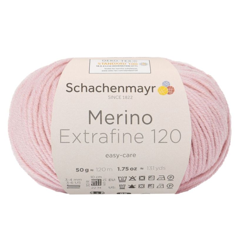 Schachenmayr Merino Extrafine 120 - Fil DK Doux & Lavable en Machine