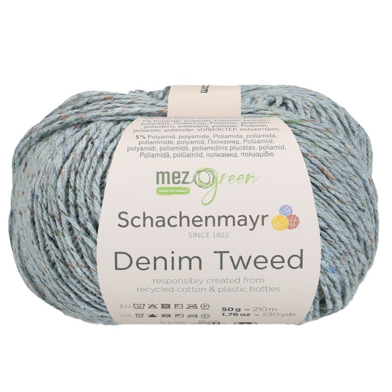 MEZ Green Denim Tweed - Duurzaam Gerecycled Tweed Garen
