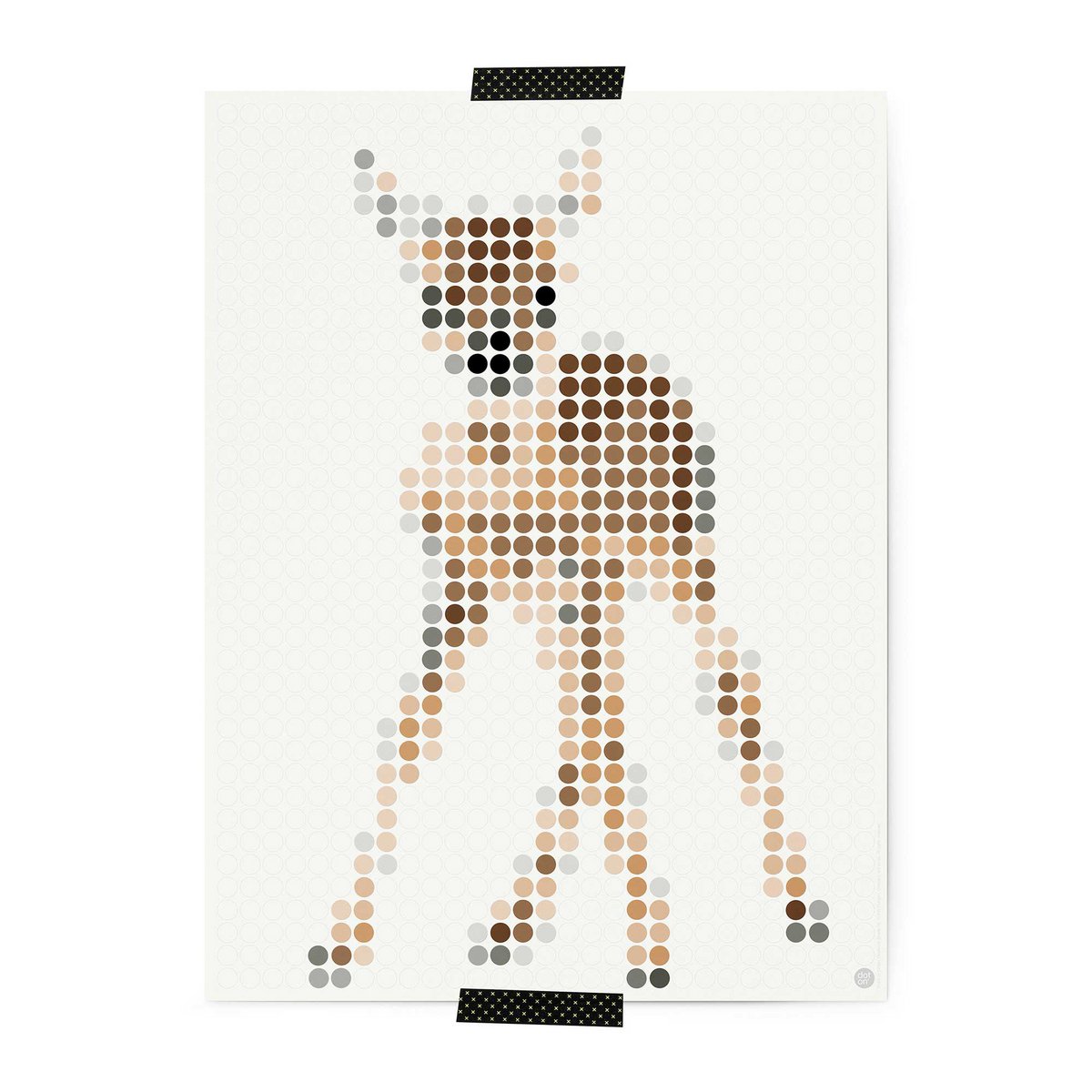Dot on® | Pixelart set met dot stickers - Hert 30x40 cm