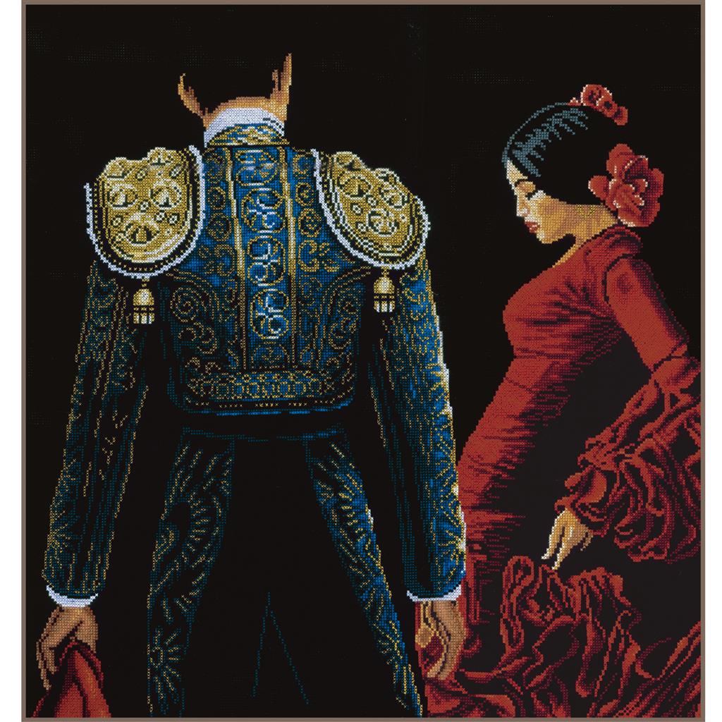 LanArte | Borduurpakket Dansen en passie | 48 x 50 cm
