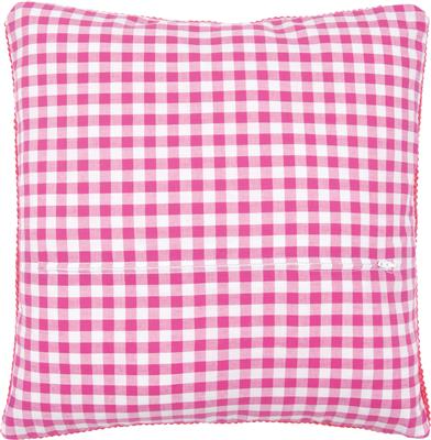 Vervaco | Kussenrug met rits - roze ruit | ca. 45 x 45 cm
