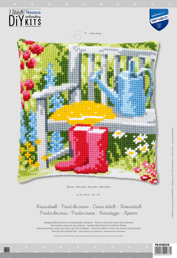 Vervaco | Kruissteekkussen kit Mijn tuin