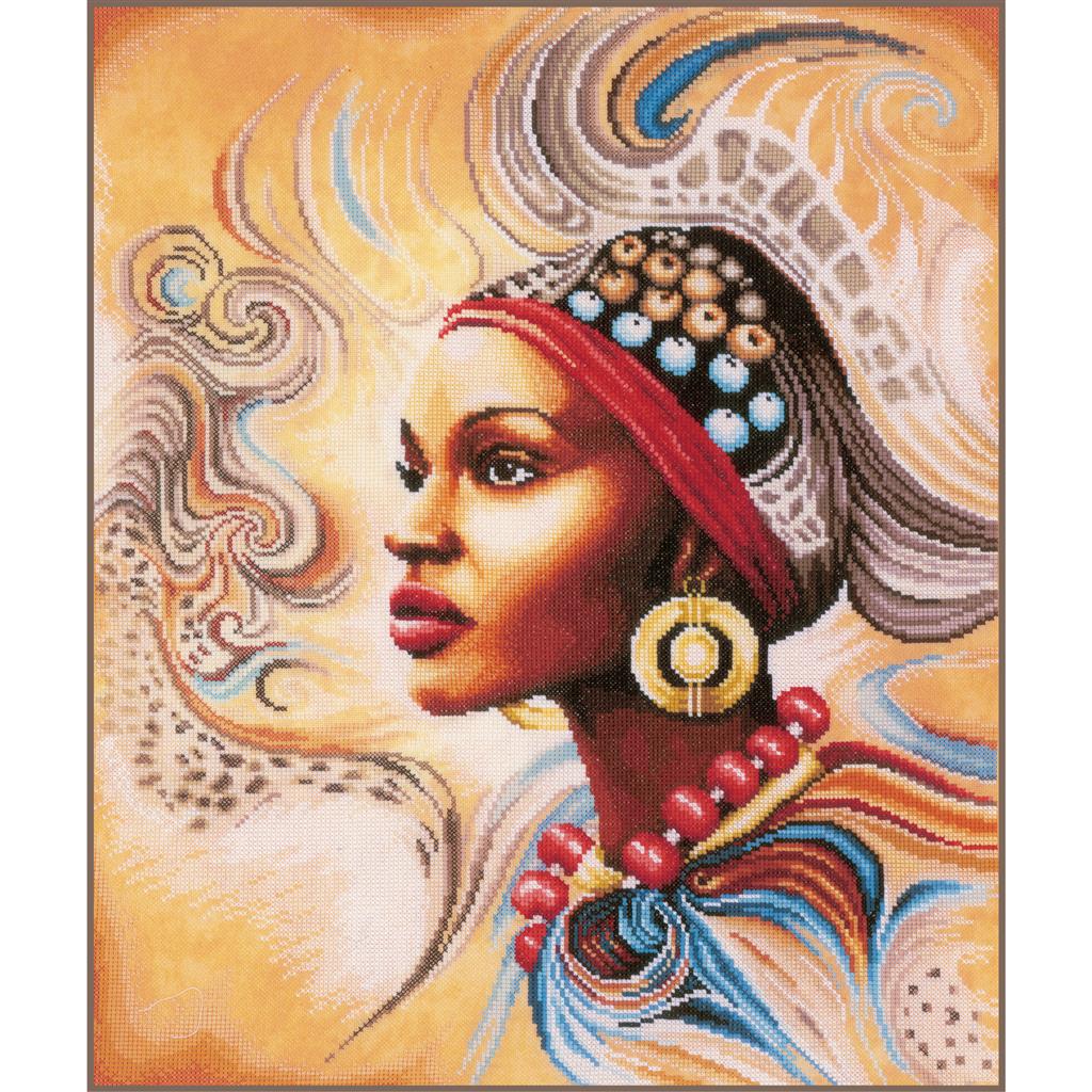 LanArte | Borduurpakket Mother Africa | 38 x 47 cm