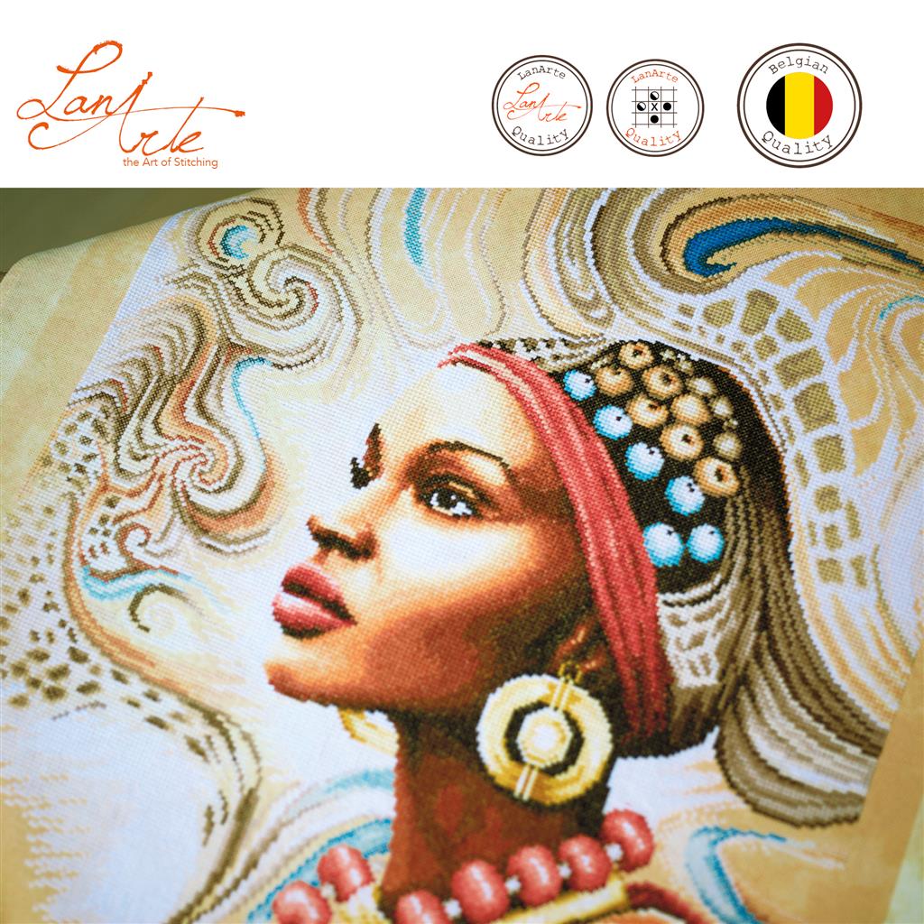 LanArte | Borduurpakket Mother Africa | 38 x 47 cm