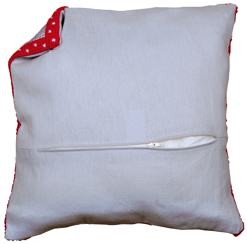 Vervaco | Dos de coussin avec fermeture éclair - gris | env. 45 x 45 cm