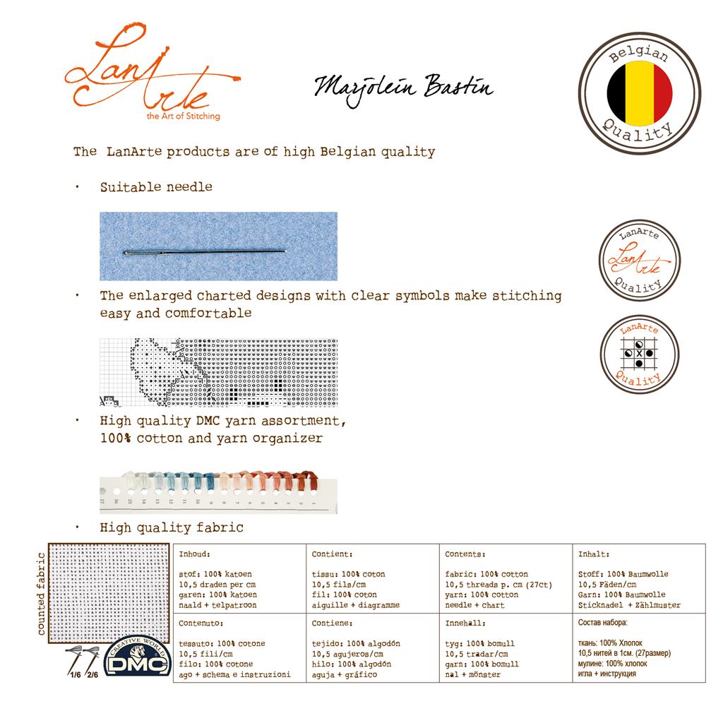 LanArte | Borduurpakket Vier seizoenen | 62 x 88 cm