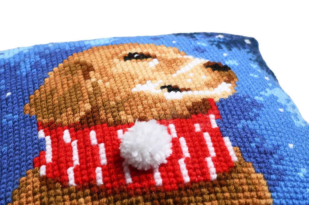 Vervaco | Kruissteekkussen kit Hond met sjaal