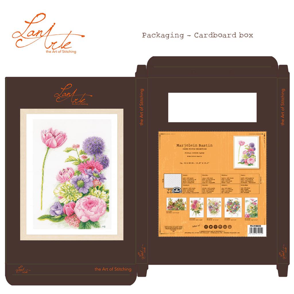 LanArte | Borduurpakket Bloemenpracht | Aida | 32 x 48 cm