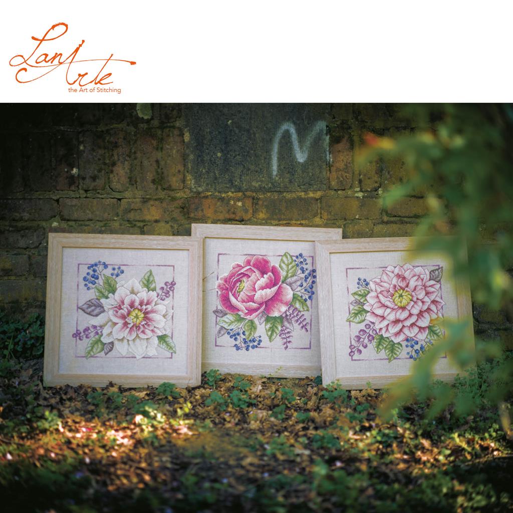 LanArte | Borduurpakket Bloem | 33 x 33 cm
