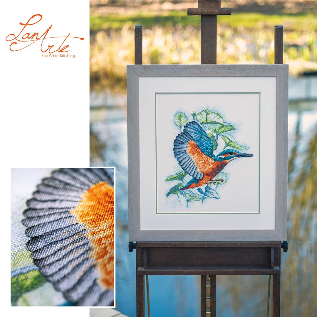 LanArte | Borduurpakket Ijsvogel | Evenweave | 33 x 41 cm