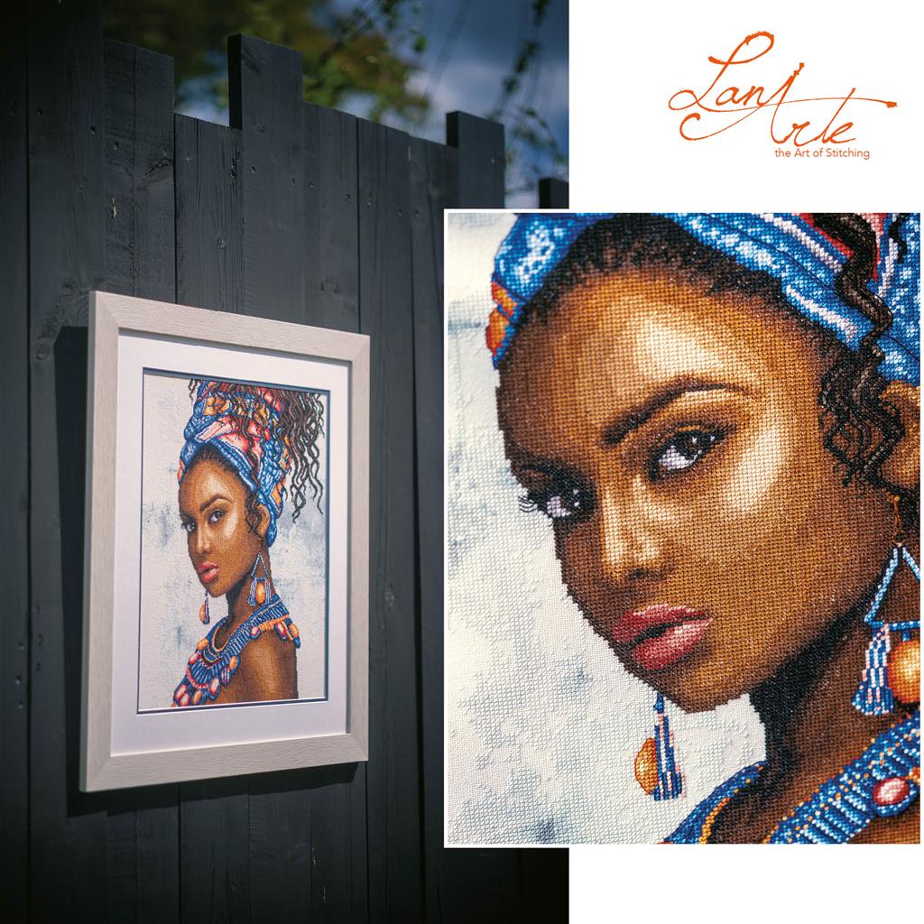 LanArte | Borduurpakket Hoofddoekmodel | 39 x 49 cm