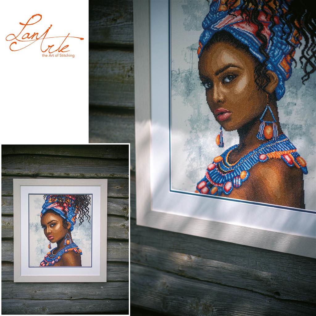 LanArte | Borduurpakket Hoofddoekmodel | 39 x 49 cm