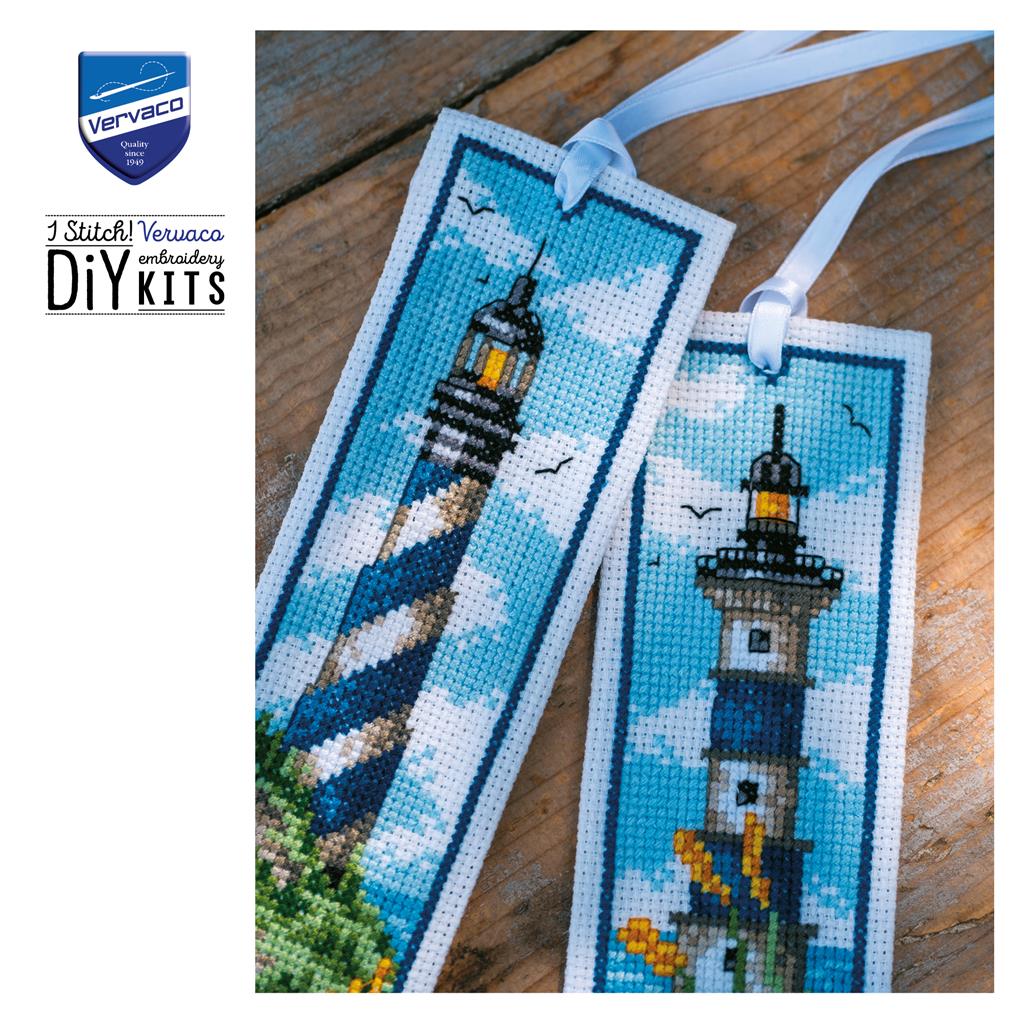 Vervaco | Bladwijzer kit Vuurtorens set van 2 | ca. 6 x 20 cm