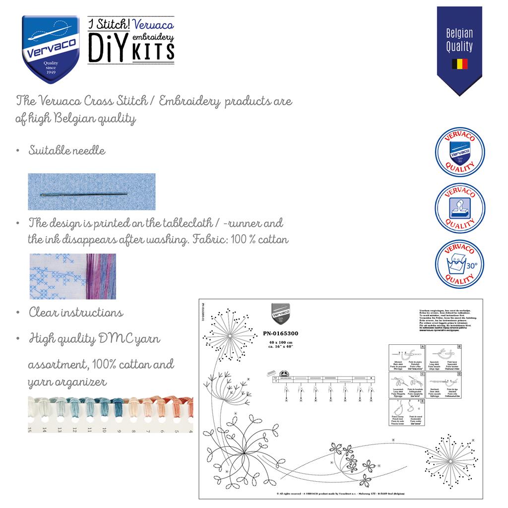 Vervaco | Tafelkleed kit Eucalyptus | ca. 80 x 80 cm
