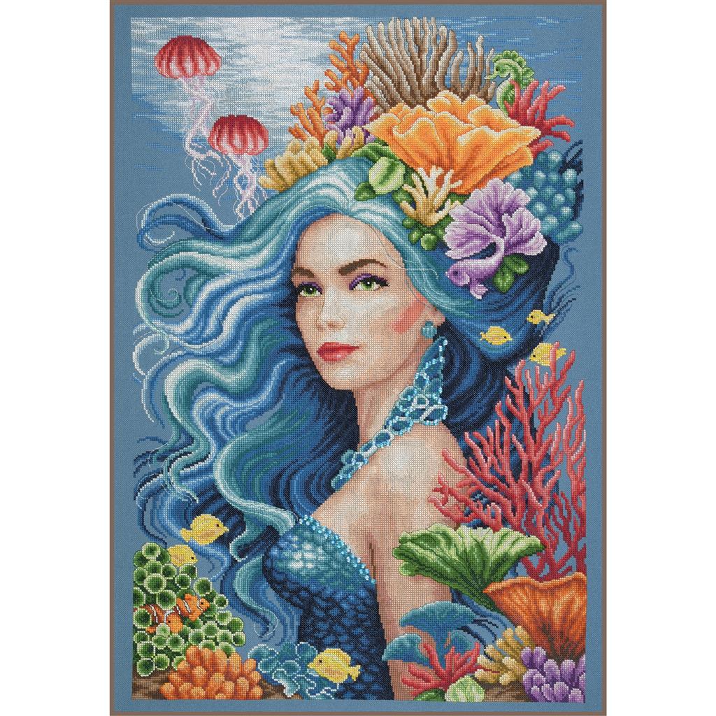 LanArte | Borduurpakket Beauty of the sea | Katoen | 47 x 69 cm
