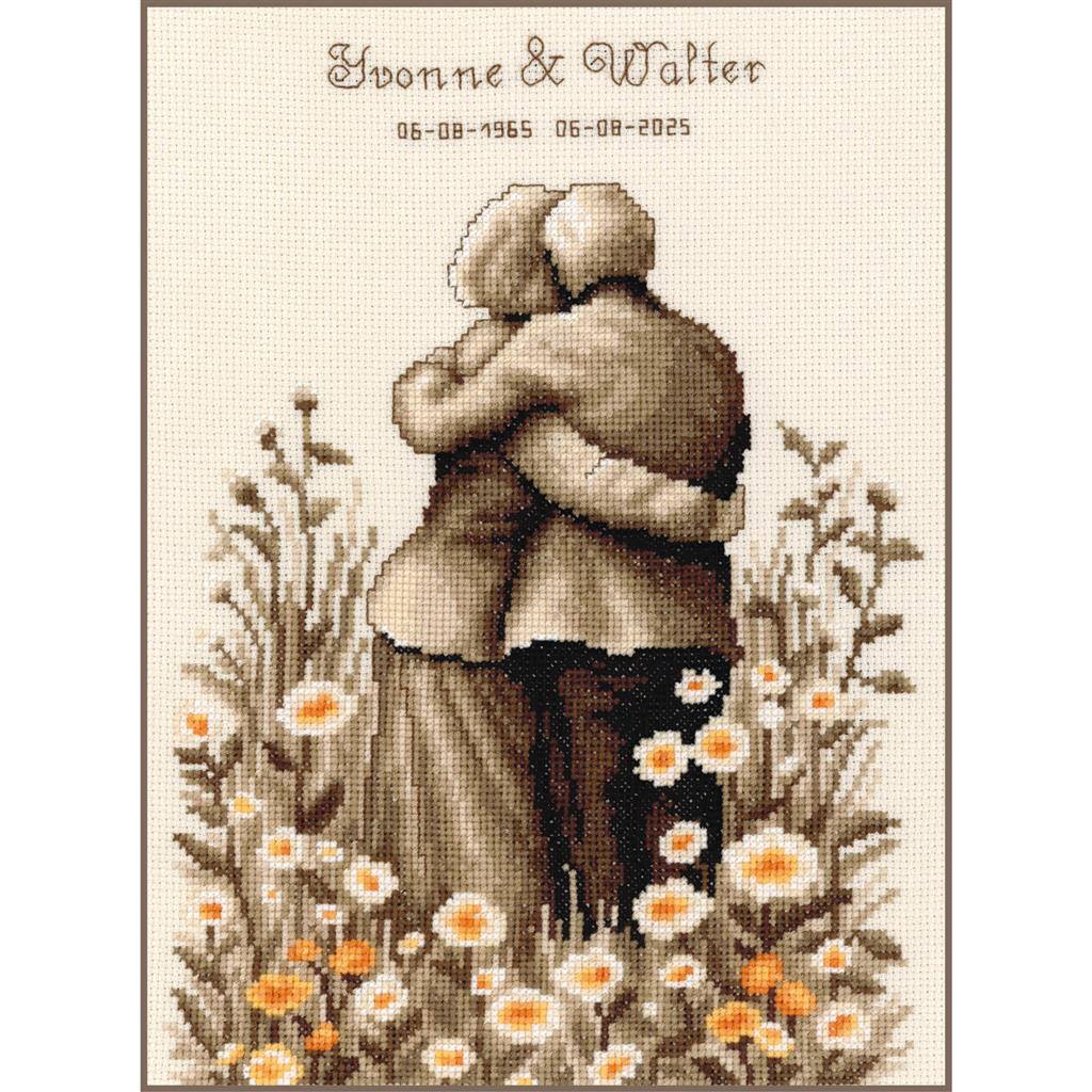 Vervaco | Telpakket kit Eeuwige liefde | ca. 20 x 30 cm