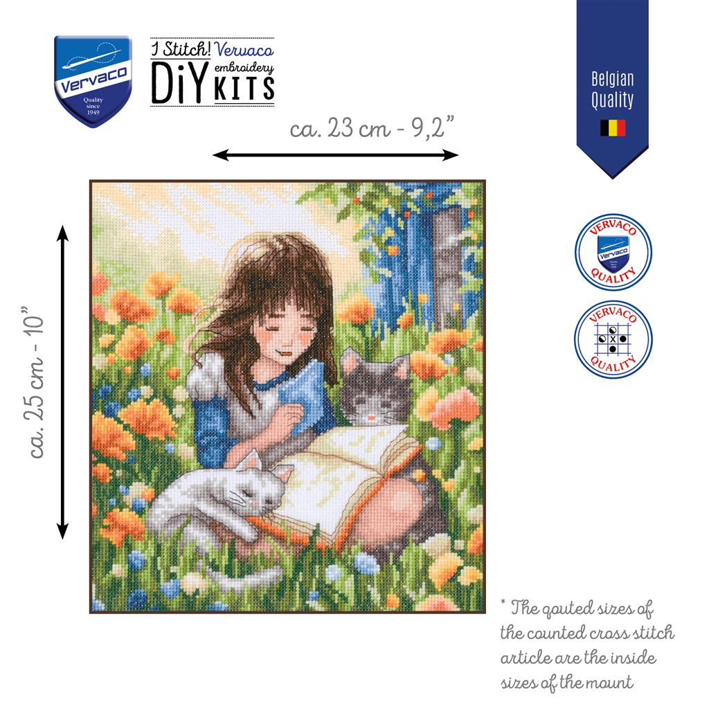 Vervaco | Telpakket kit Ontspannen in de tuin | ca. 23 x 25 cm