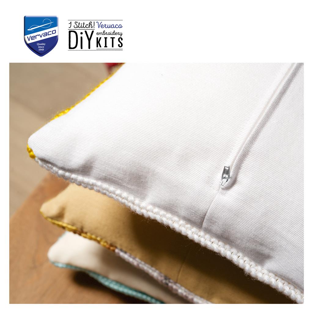 Vervaco | Kussenrug met rits - beige set van 2 | ca. 45 x 45 cm