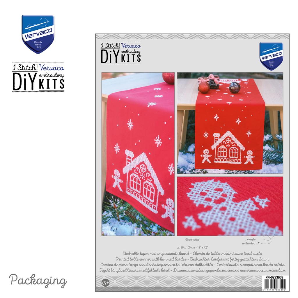 Vervaco | Loper kit Gingerhouse | ca. 30 x 105 cm