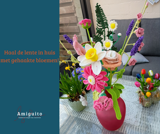 Haal de lente in huis met gehaakte bloemen! 🌸