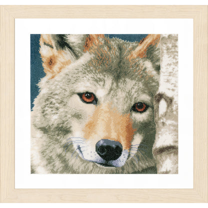 LanArte | Borduurpakket Wolf | 35 x 35 cm